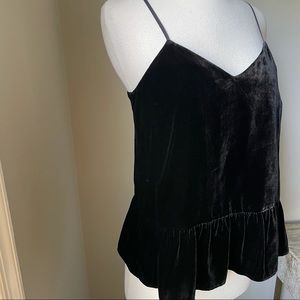 J Crew Velvet Peplum Tank